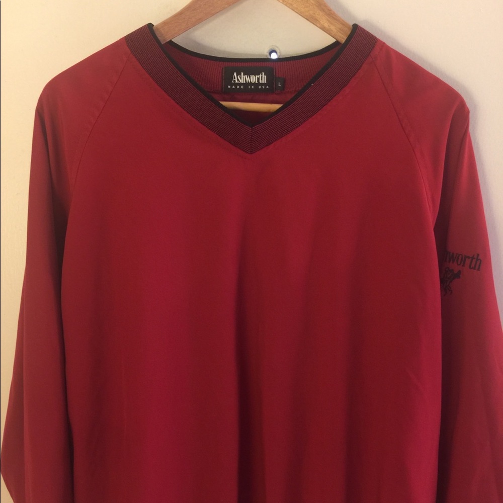 Red Pullover Lightweight Jacket Size Large - image 2